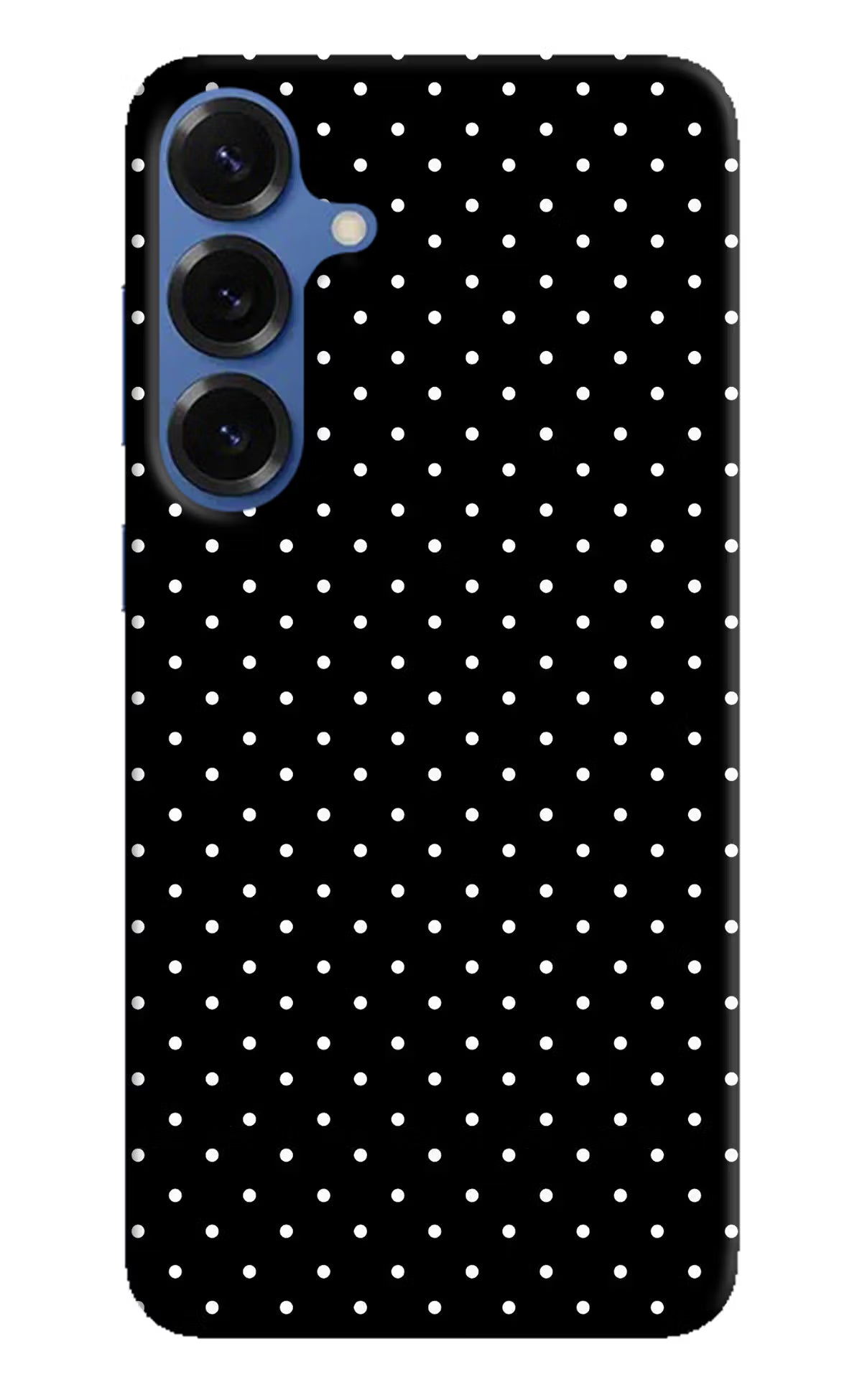 White Dots Samsung S25 Hard Case Back Cover by Casekaro