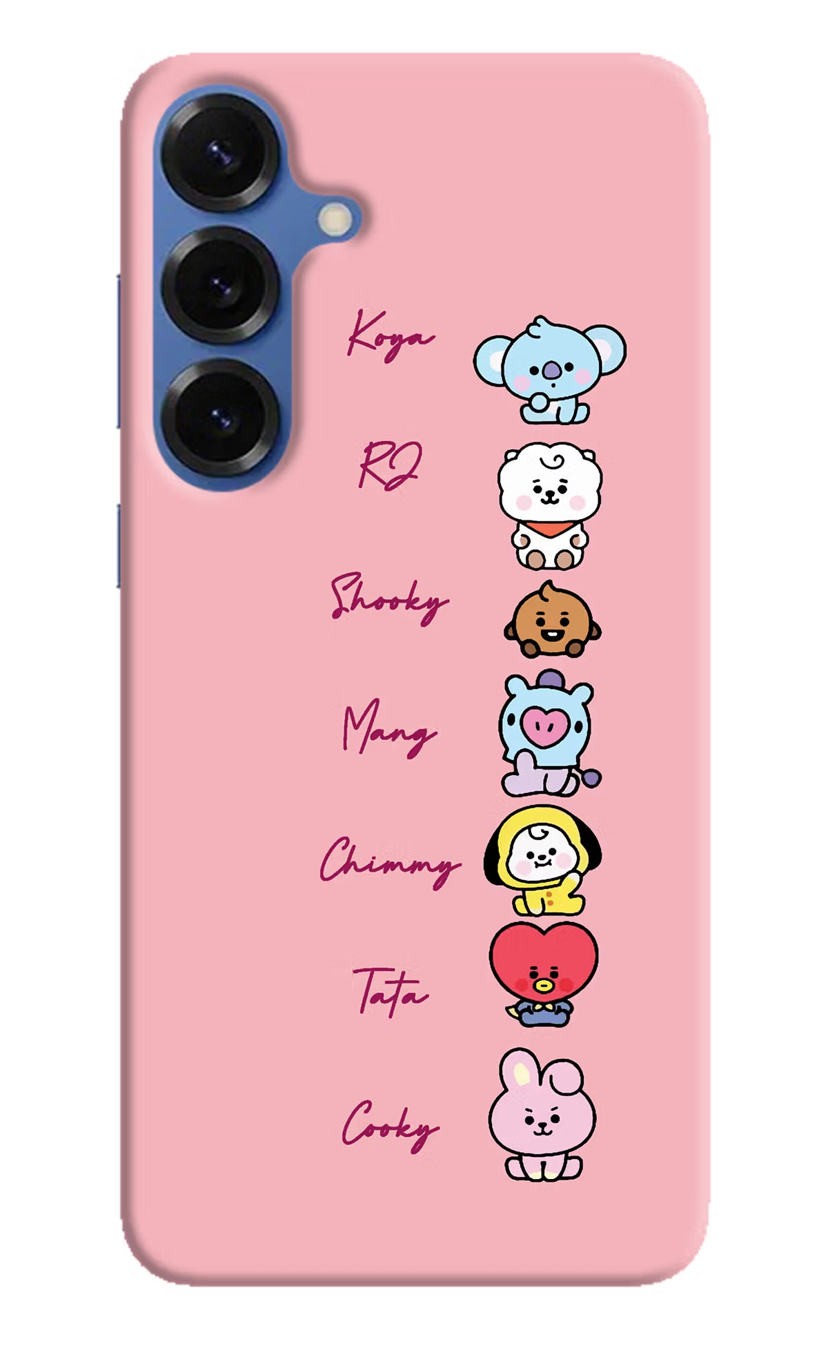 BTS names Samsung S25 Hard Case Back Cover by Casekaro