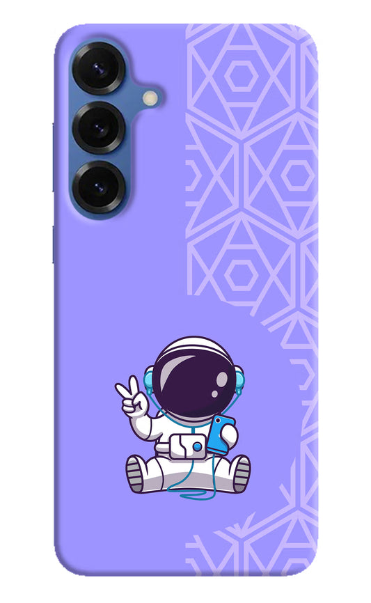 Cute Astronaut Chilling Samsung S25 Hard Case Back Cover by Casekaro
