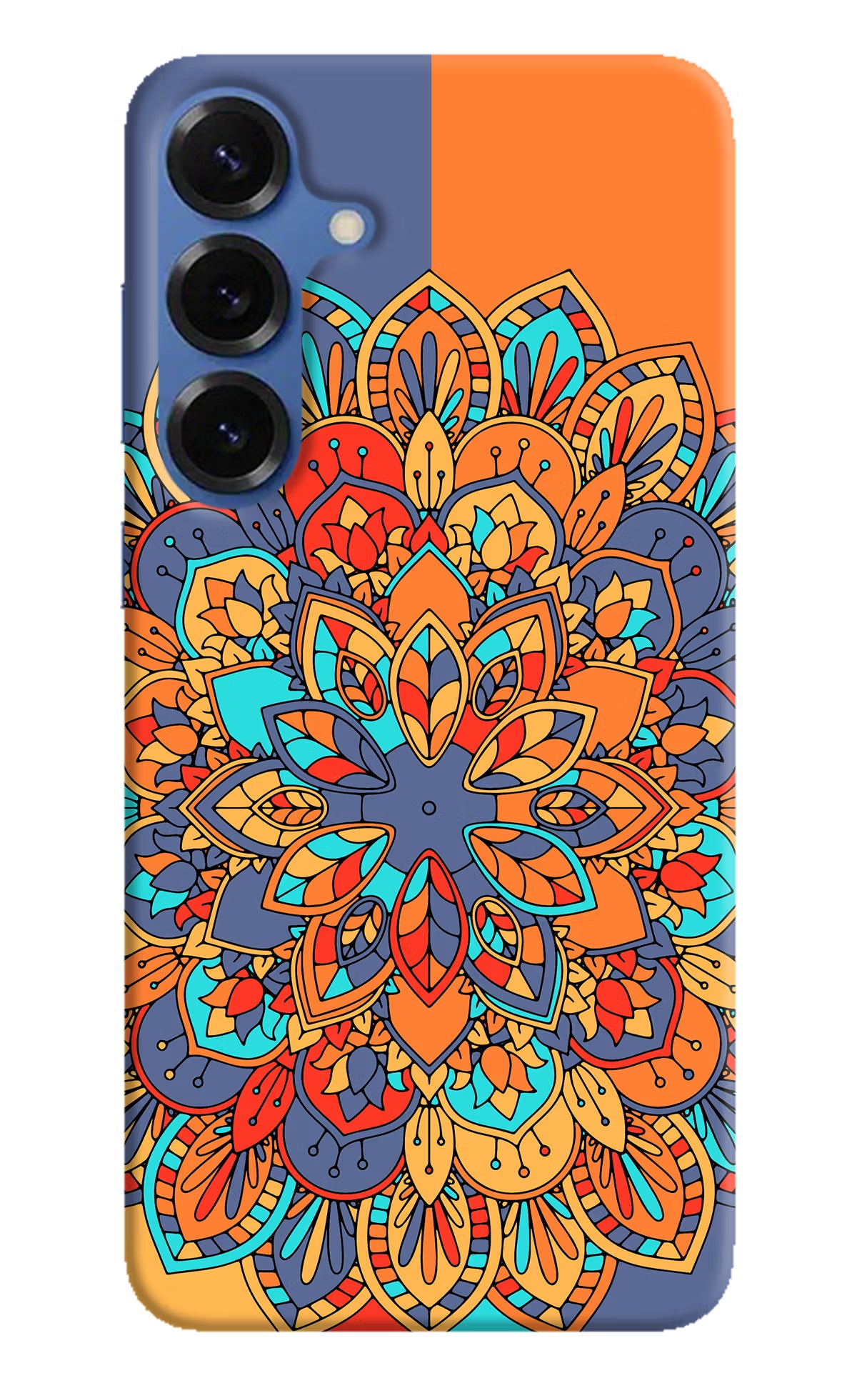 Color Mandala Samsung S25 Hard Case Back Cover by Casekaro