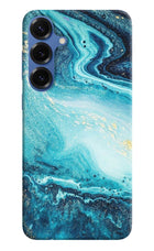 Blue Glitter Marble Samsung S25 Hard Case Back Cover by Casekaro