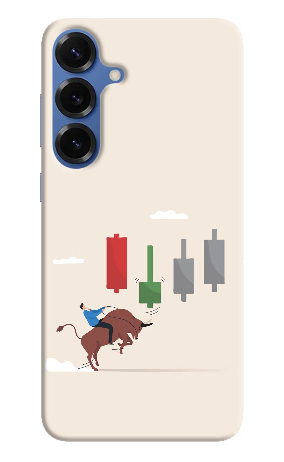 Bull Trading Momentum Samsung S25 Hard Case Back Cover by Casekaro