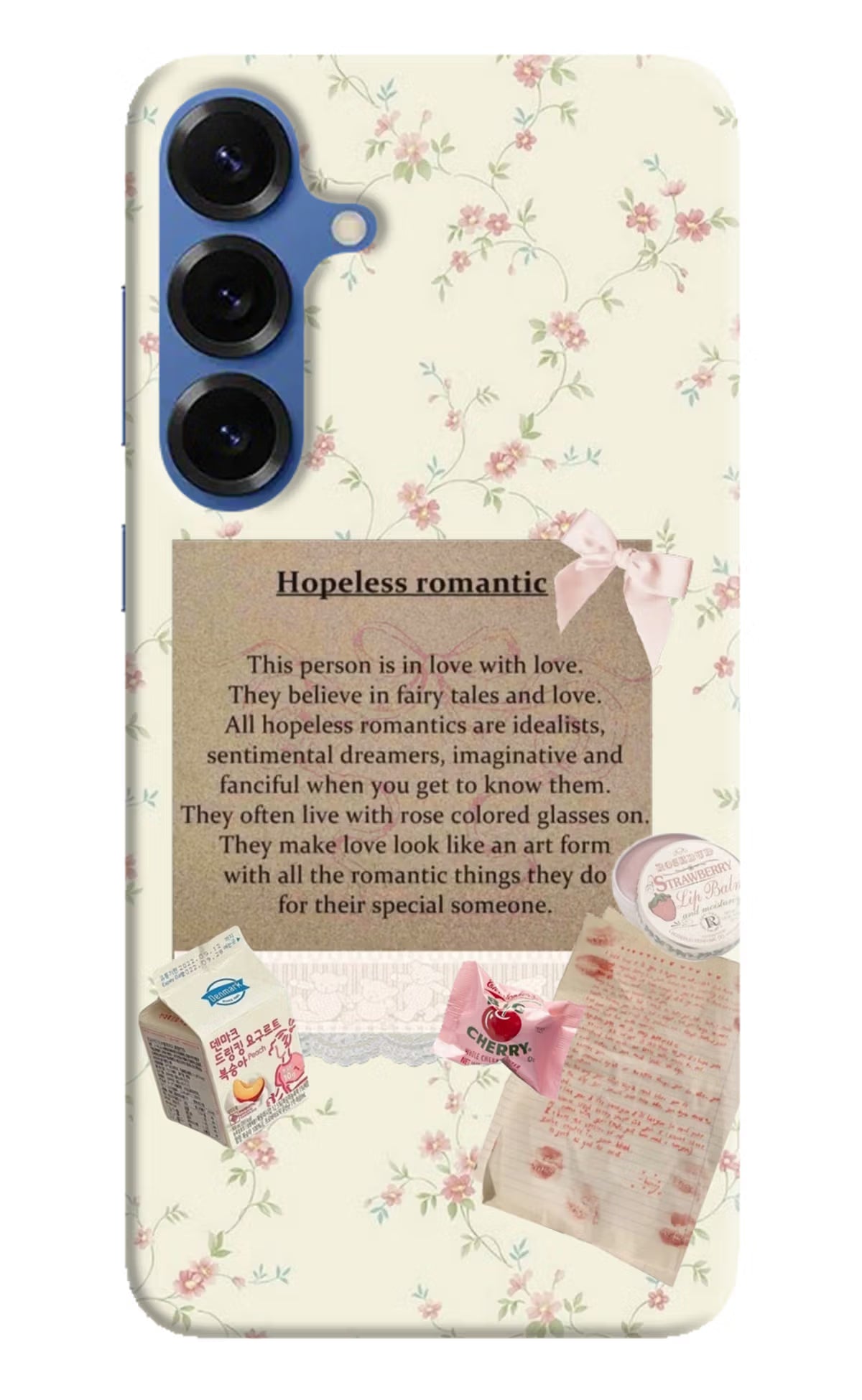 Hopeless Romantic Samsung S25 Hard Case Back Cover by Casekaro