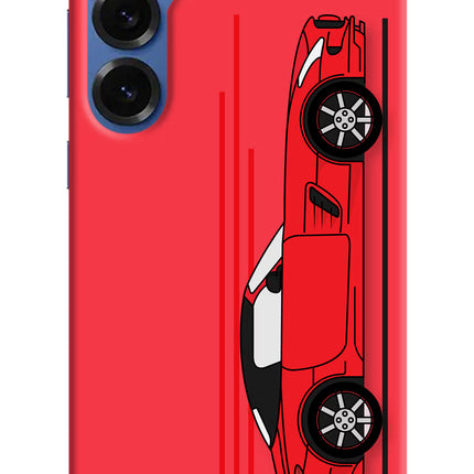 Red Velocity Samsung S25 Hard Case Back Cover by Casekaro