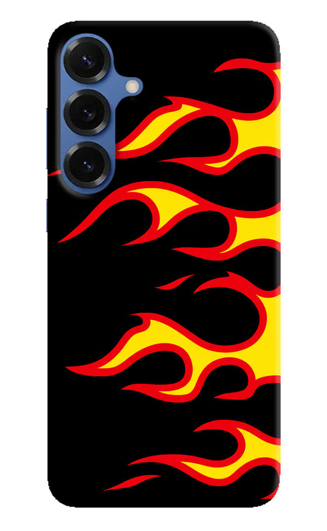 Side Sweep Flames Samsung S25 Hard Case Back Cover by Casekaro