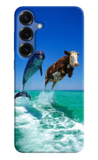 Dolphin vs Cow Samsung S25 Hard Case Back Cover by Casekaro