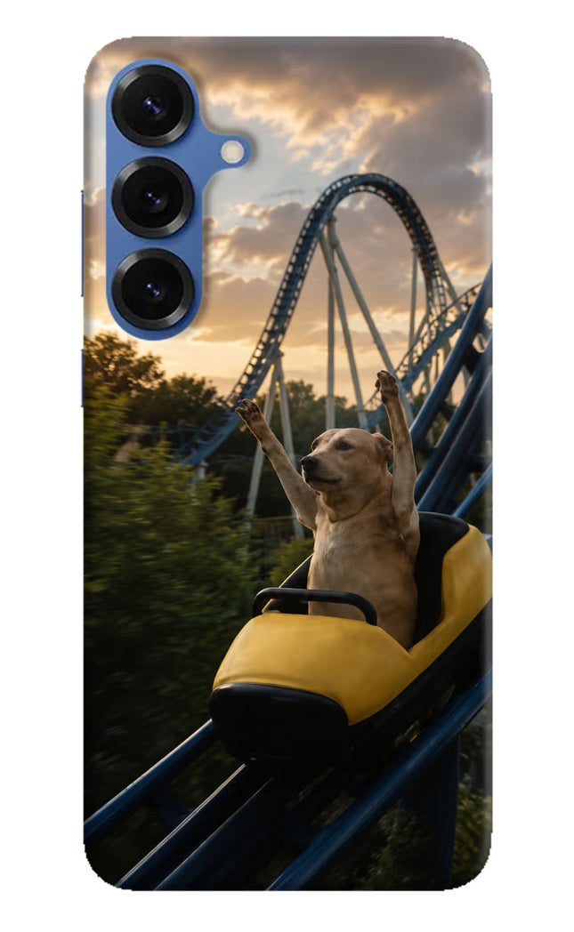 Rollercoaster Dog Samsung S25 Hard Case Back Cover by Casekaro