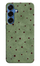 Green Stars Samsung S25 Hard Case Back Cover by Casekaro