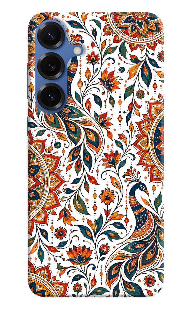 White Mayura Samsung S25 Hard Case Back Cover by Casekaro