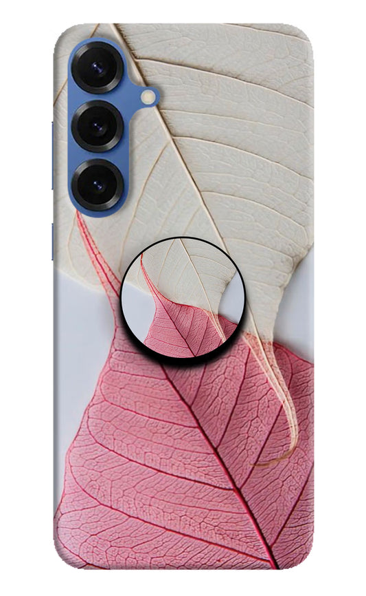 White Pink Leaf Samsung S25 Pop Case by Casekaro