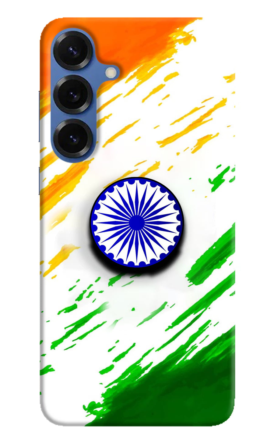 Indian Flag Ashoka Chakra Samsung S25 Pop Case, Hard case