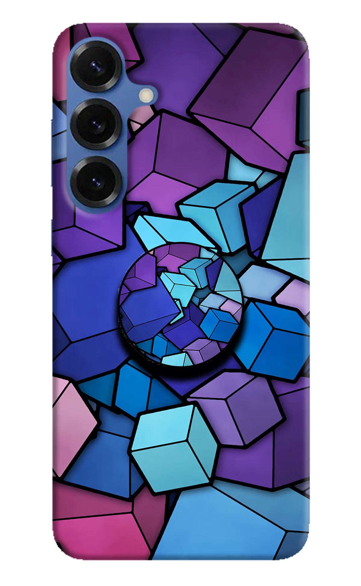 Cubic Abstract Samsung S25 Pop Case by Casekaro
