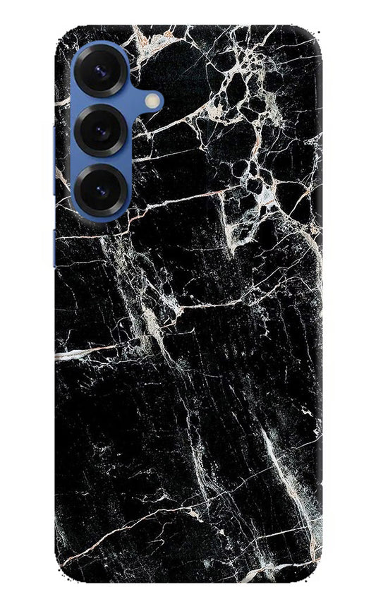 Black Marble Texture Samsung S25 Plus Hard Case Back Cover by Casekaro