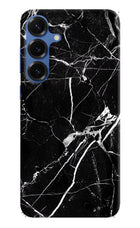 Black Marble Pattern Samsung S25 Plus Hard Case Back Cover by Casekaro