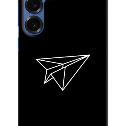 Paper Plane White Samsung S25 Plus Hard Case Back Cover by Casekaro