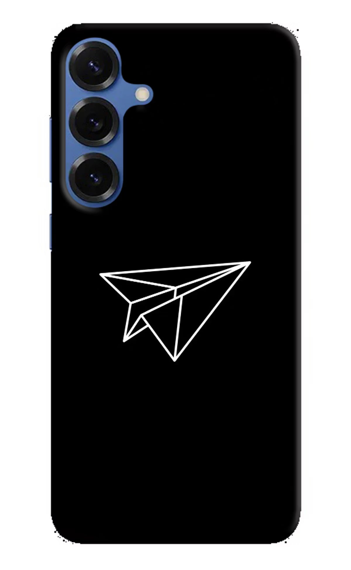 Paper Plane White Samsung S25 Plus Hard Case Back Cover by Casekaro