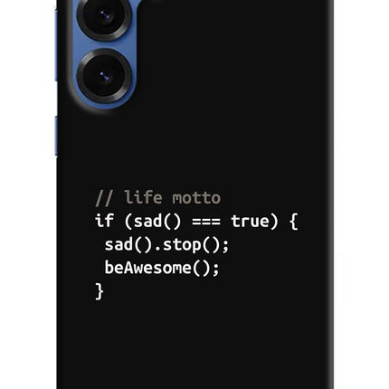 Life Motto Code Samsung S25 Plus Hard Case Back Cover by Casekaro