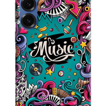 Music Graffiti Samsung S25 Plus Hard Case Back Cover by Casekaro