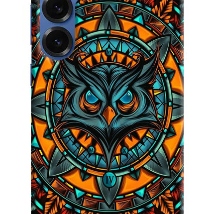 Angry Owl Art Samsung S25 Plus Hard Case Back Cover by Casekaro