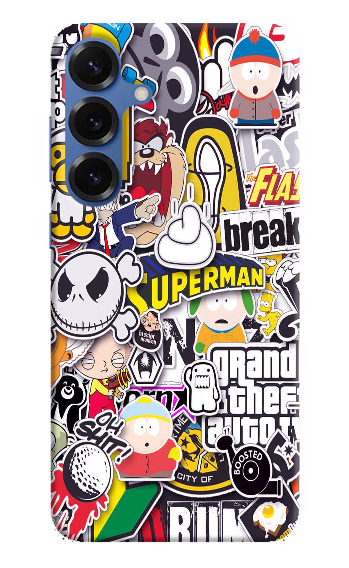 Sticker Bomb Samsung S25 Plus Hard Case Back Cover by Casekaro