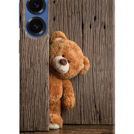 Teddy Wooden Samsung S25 Plus Hard Case Back Cover by Casekaro