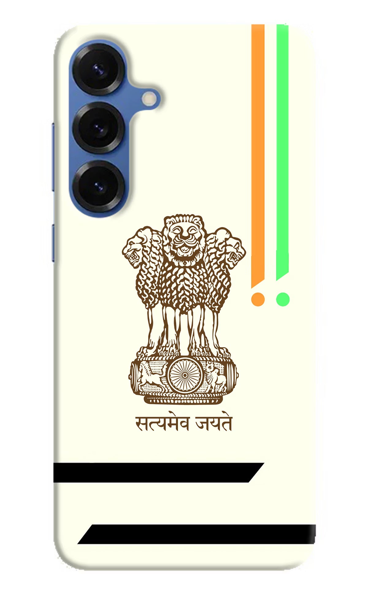 Satyamev Jayate Brown Logo Samsung S25 Plus Hard Case Back Cover by Casekaro