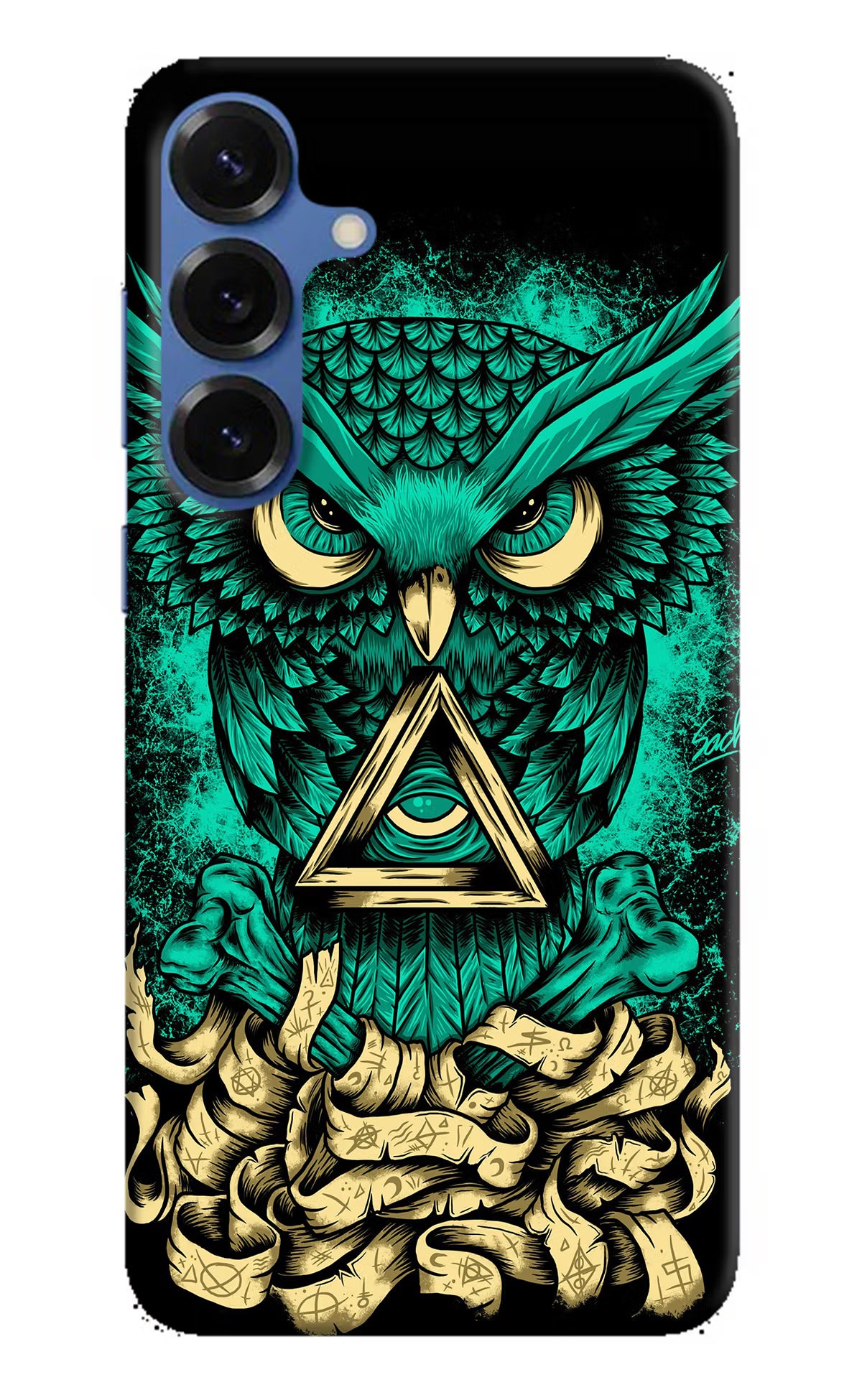 Green Owl Samsung S25 Plus Hard Case Back Cover by Casekaro