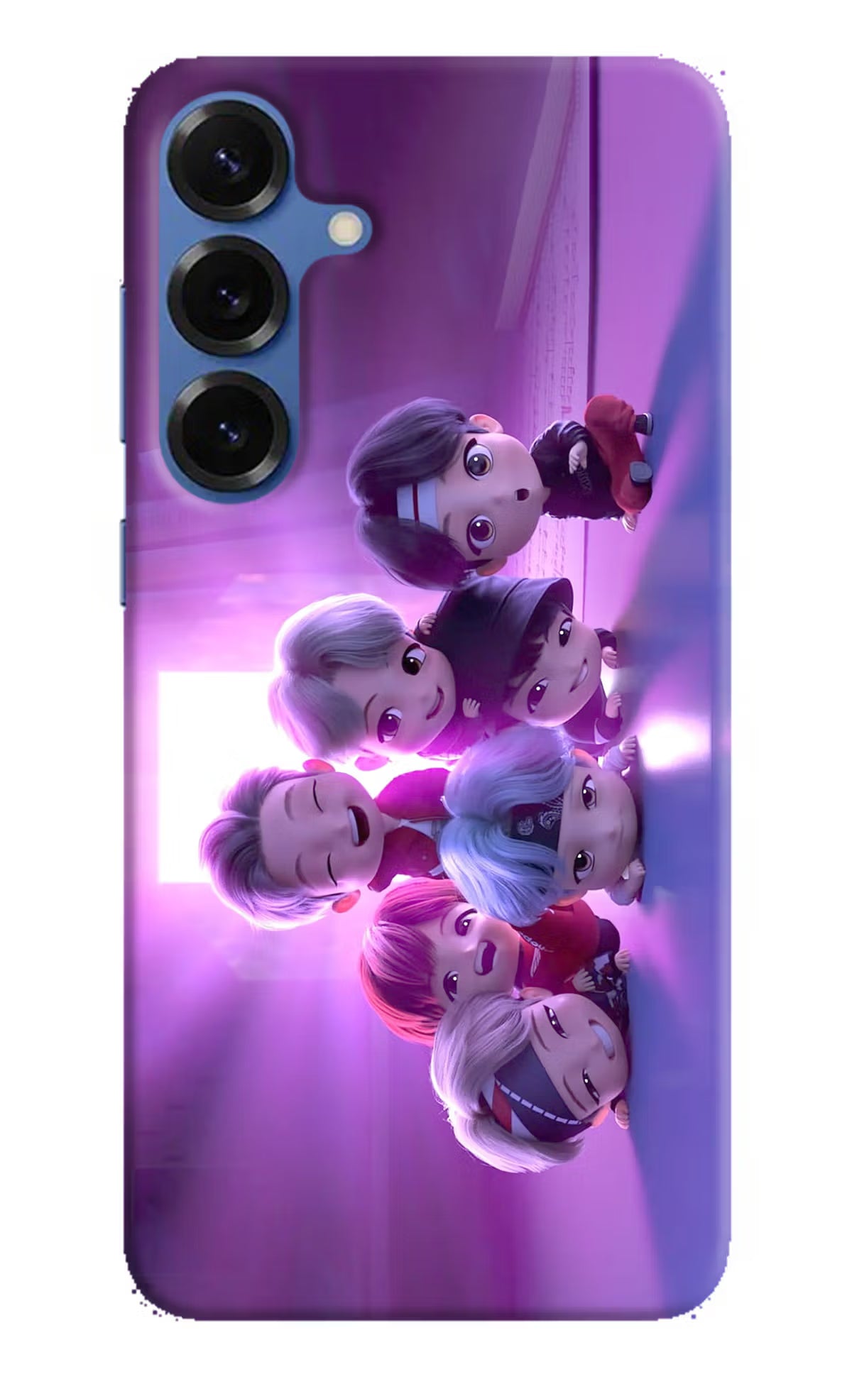 BTS Chibi Samsung S25 Plus Hard Case Back Cover by Casekaro
