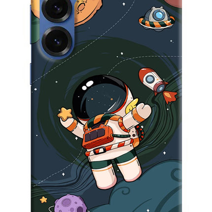 Cartoon Astronaut Samsung S25 Plus Hard Case Back Cover by Casekaro