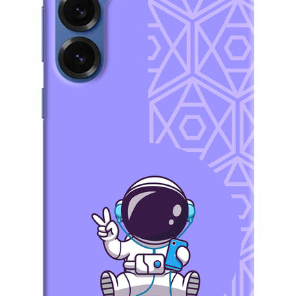 Cute Astronaut Chilling Samsung S25 Plus Hard Case Back Cover by Casekaro