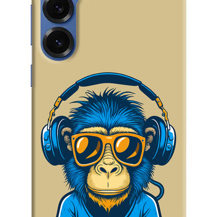 Monkey Headphone Samsung S25 Plus Hard Case Back Cover by Casekaro