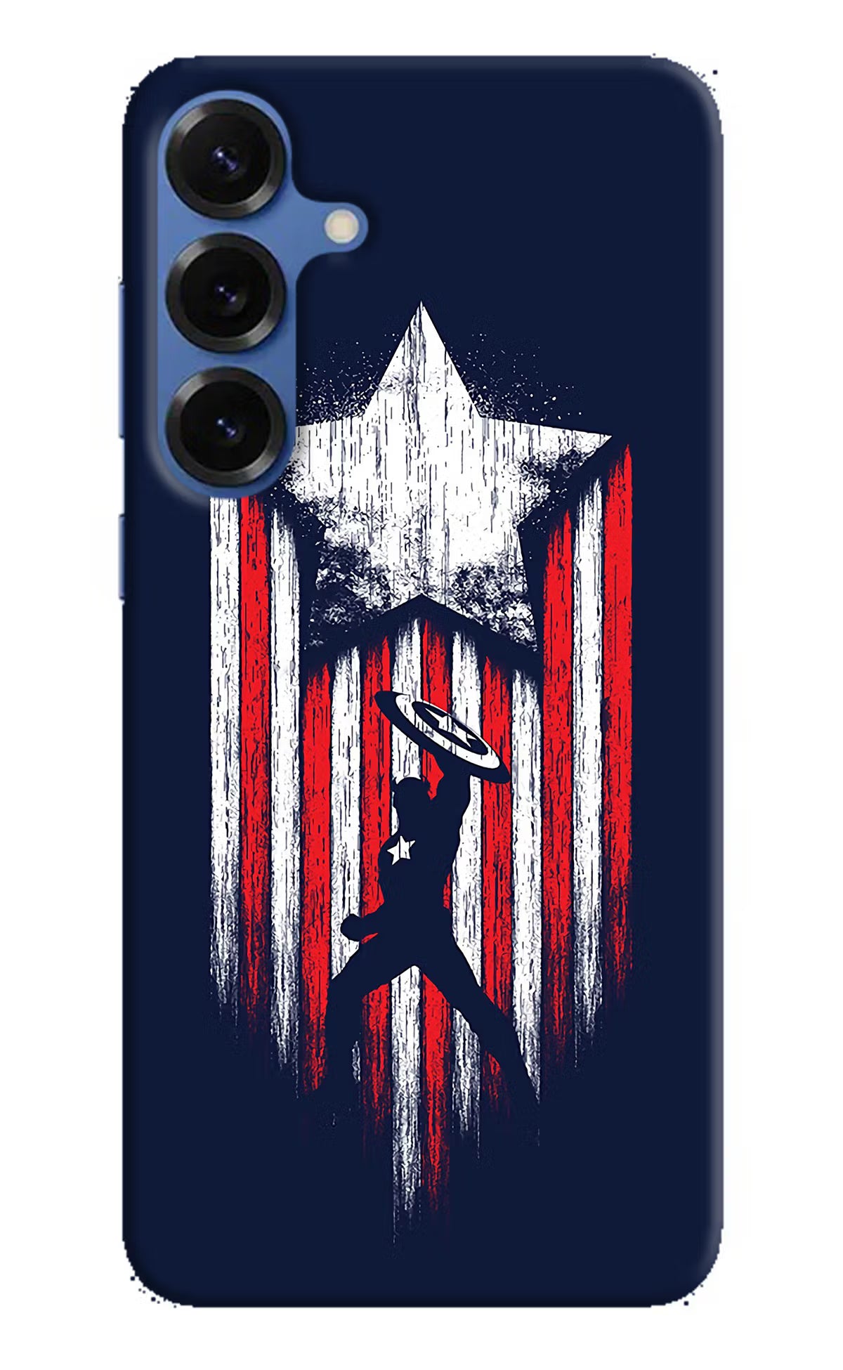 Captain America Marvel Art Samsung S25 Plus Hard Case Back Cover by Casekaro