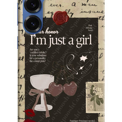 I am just a girl Samsung S25 Plus Hard Case Back Cover by Casekaro