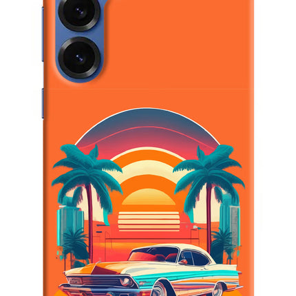 Palm Drive 80s Samsung S25 Plus Hard Case Back Cover by Casekaro