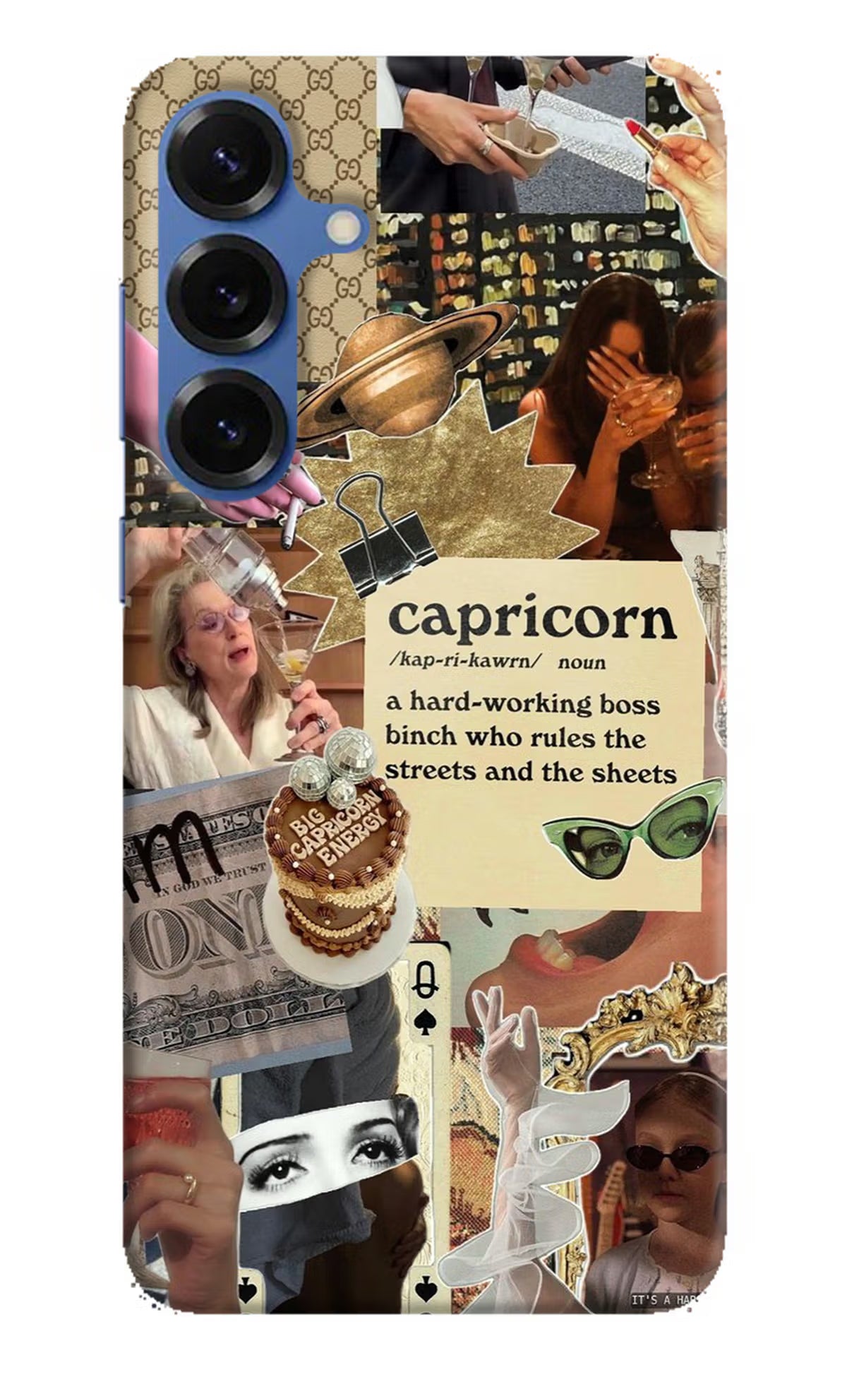 Capricorn Zodiac Samsung S25 Plus Hard Case Back Cover by Casekaro