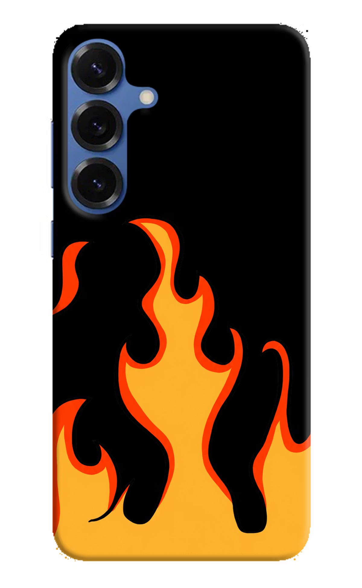 Fired Up – Black Samsung S25 Plus Hard Case Back Cover by Casekaro