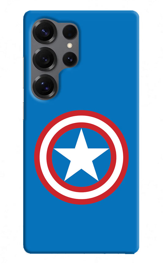 Captain America Logo Samsung S25 Ultra Hard Case Back Cover by Casekaro