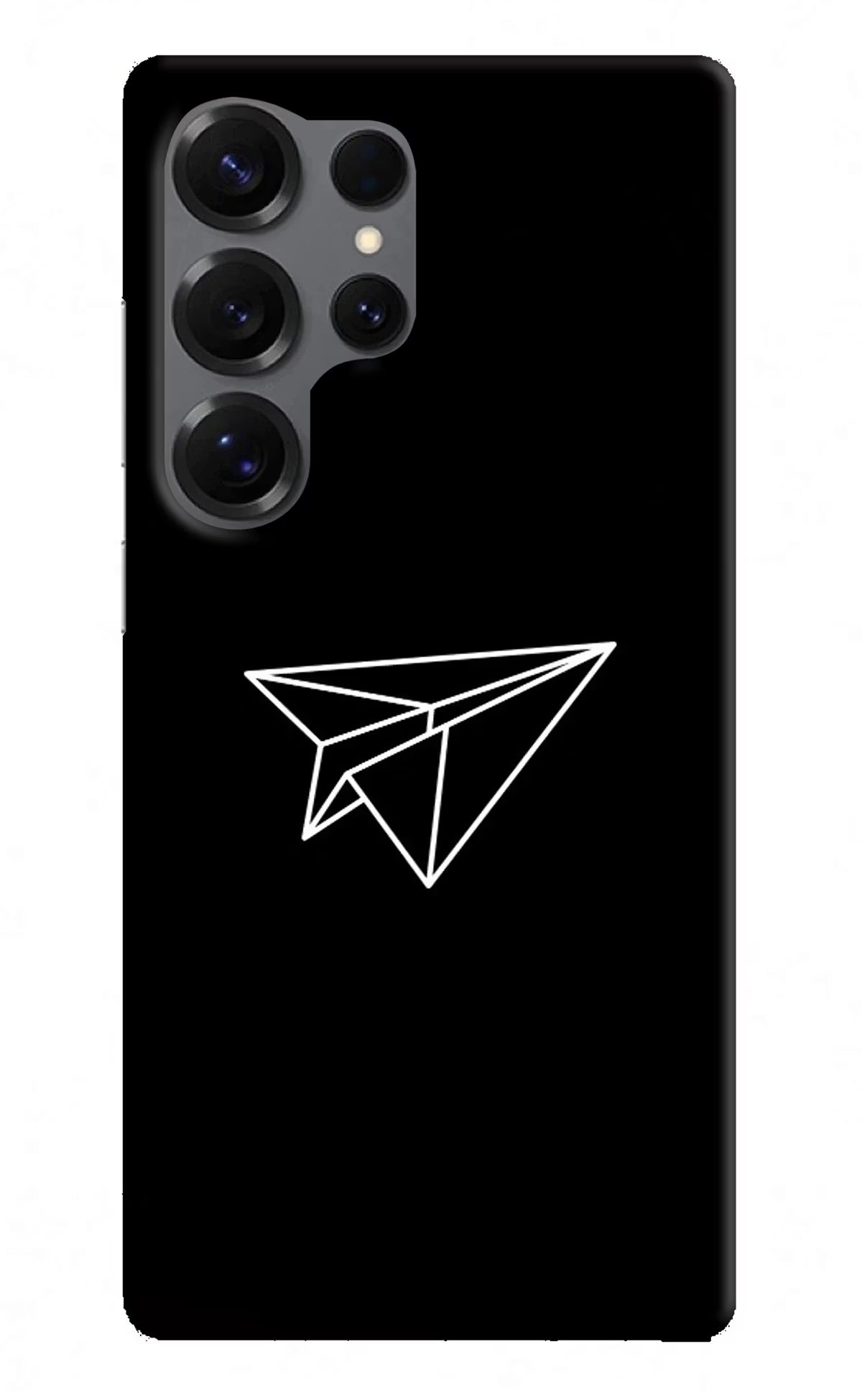 Paper Plane White Samsung S25 Ultra Hard Case Back Cover by Casekaro