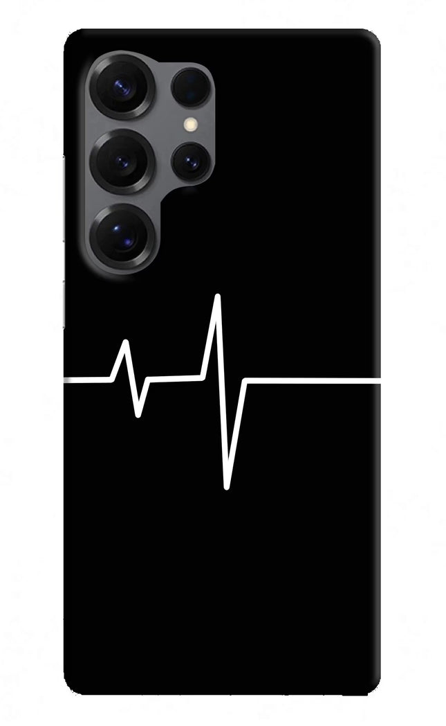 Heart Beats Samsung S25 Ultra Hard Case Back Cover by Casekaro