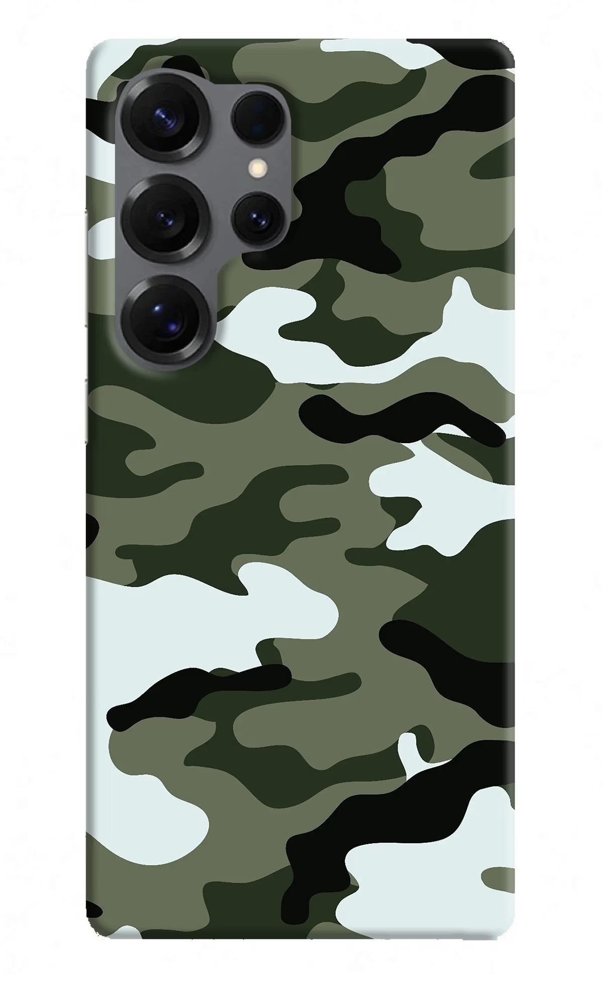 Camouflage Samsung S25 Ultra Hard Case Back Cover by Casekaro