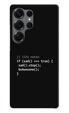 Life Motto Code Samsung S25 Ultra Hard Case Back Cover by Casekaro