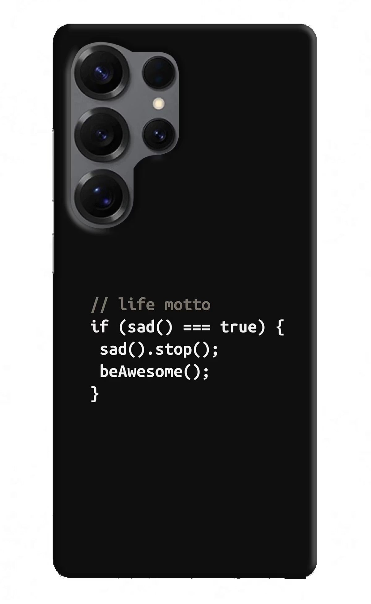 Life Motto Code Samsung S25 Ultra Hard Case Back Cover by Casekaro