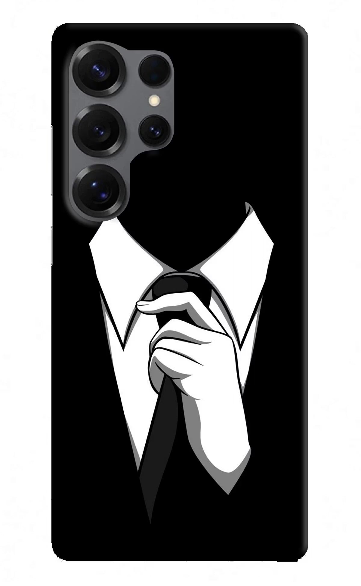Black Tie Samsung S25 Ultra Hard Case Back Cover by Casekaro