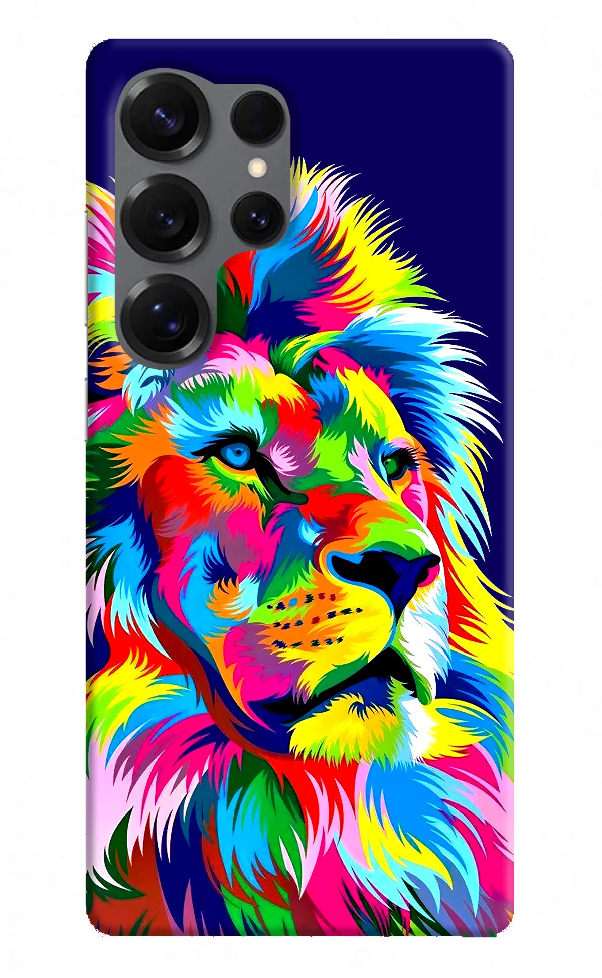 Vector Art Lion Samsung S25 Ultra Hard Case Back Cover by Casekaro