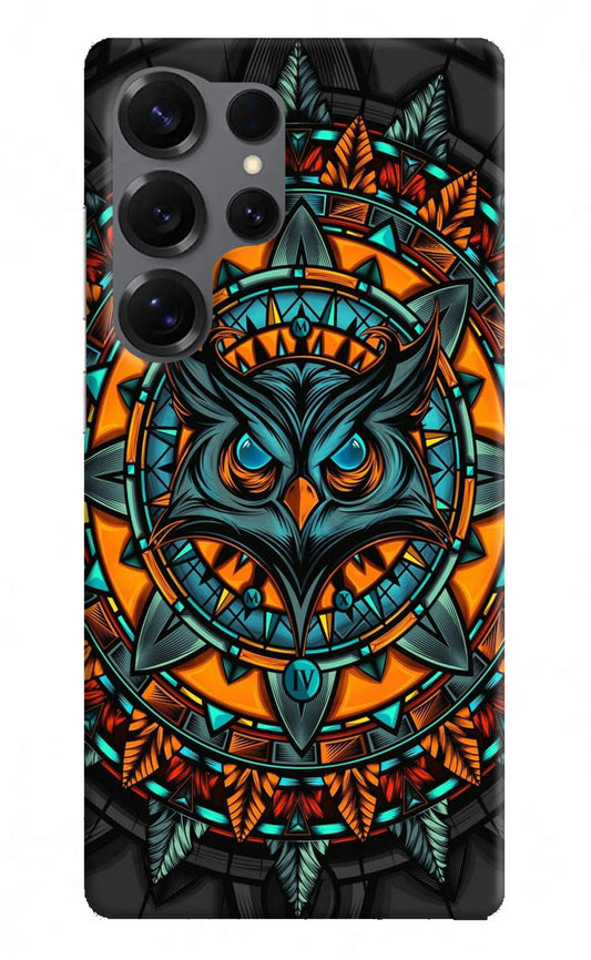 Angry Owl Art Samsung S25 Ultra Hard Case Back Cover by Casekaro