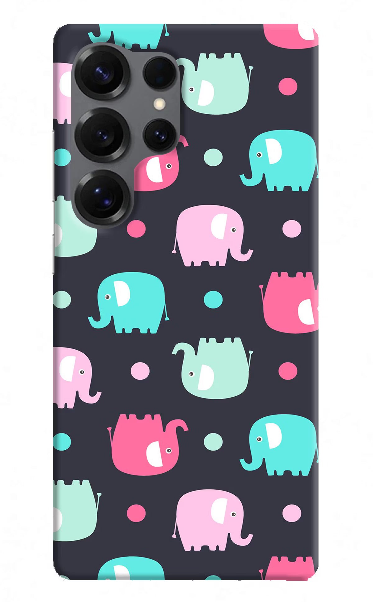 Elephants Samsung S25 Ultra Hard Case Back Cover by Casekaro