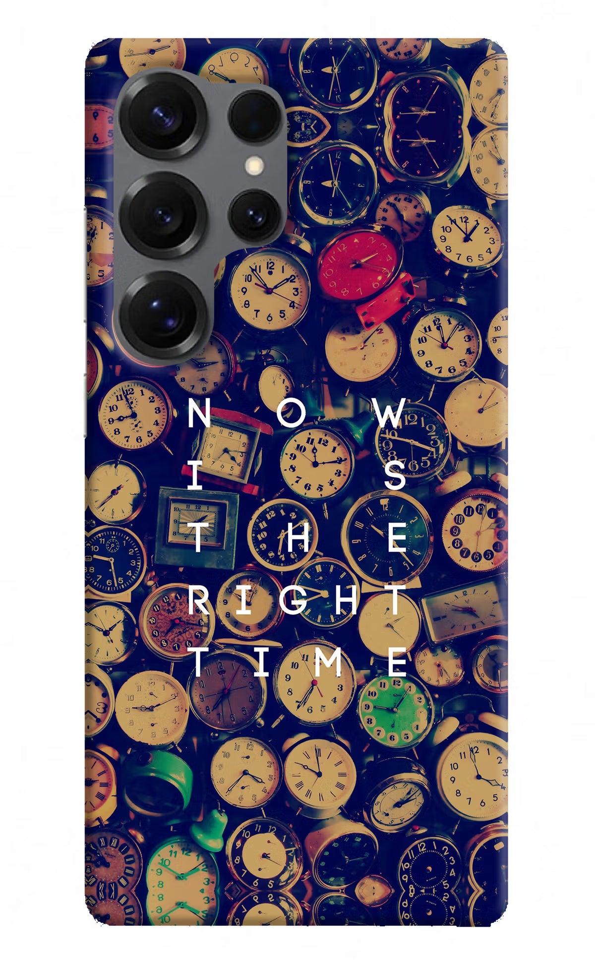 Now is the Right Time Quote Samsung S25 Ultra Hard Case Back Cover by Casekaro