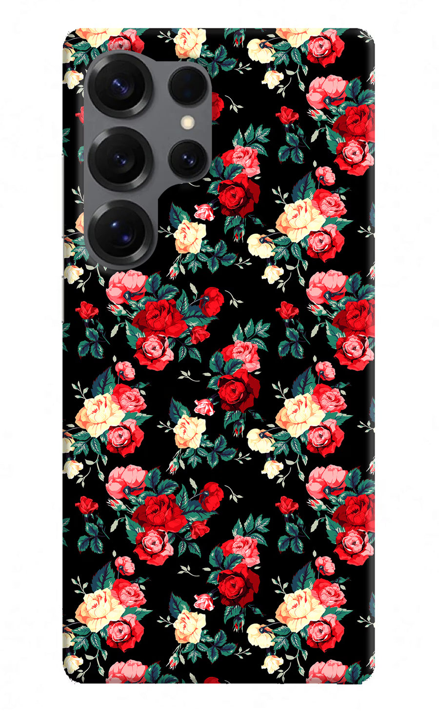 Rose Pattern Samsung S25 Ultra Back Cover, Hard case