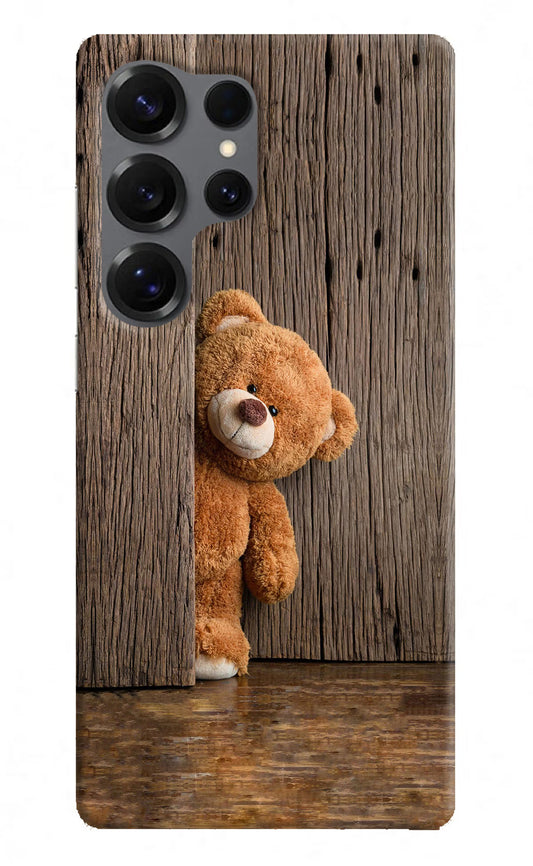 Teddy Wooden Samsung S25 Ultra Hard Case Back Cover by Casekaro