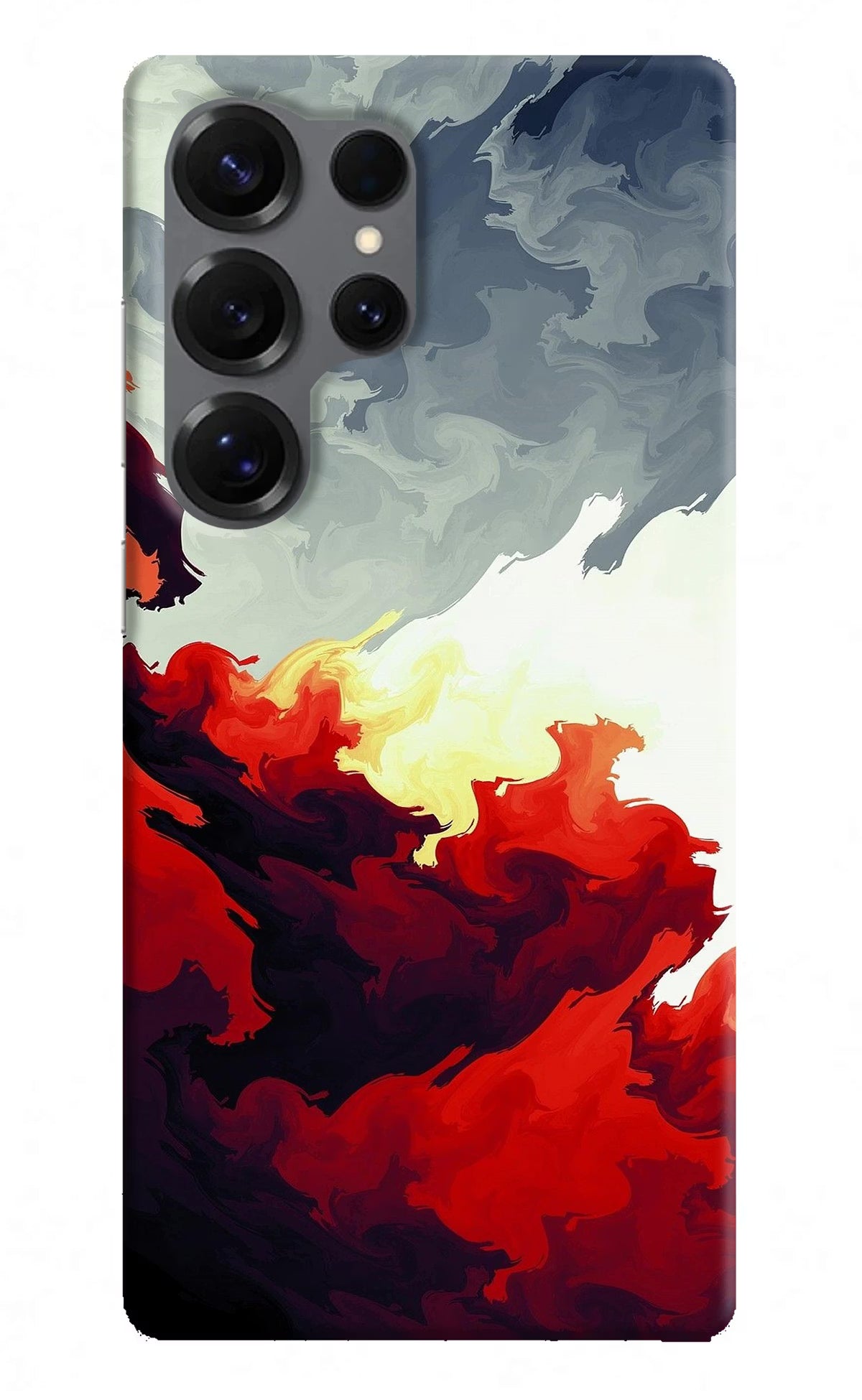 Fire Cloud Samsung S25 Ultra Hard Case Back Cover by Casekaro